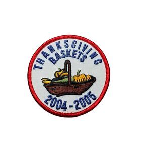 Thanksgiving Baskets 2004 - 2005 Girl Scout Patch Badge Activity VINTAGE HTF NEW